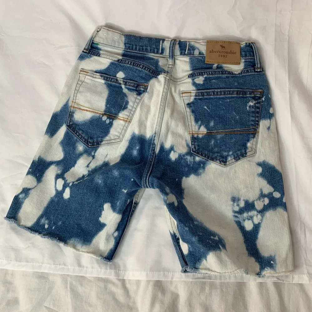 abercrombie kids girls bleached jean shorts 15/16 - Picture 2 of 9